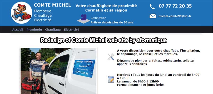 Redesign of Comte Michel web site by aformatique