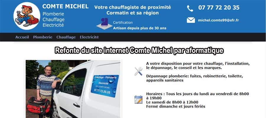 Refonte du site internet Comte Michel par aformatique