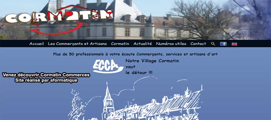 Venez dcouvrir Cormatin Commerces site ralis par aformatique