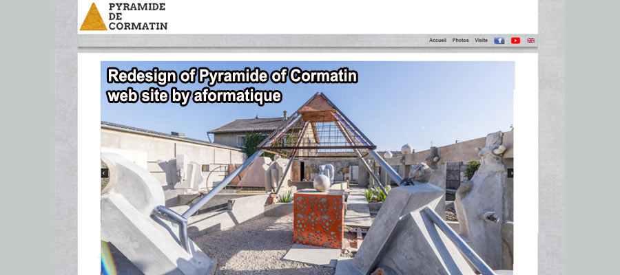 Redesign of Pyramide of Cormatin web site by aformatique